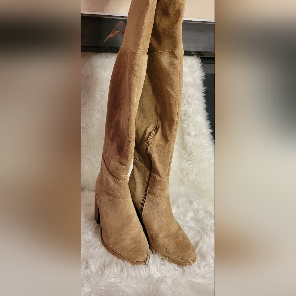 YOKI Faux Suede Knee High Boots